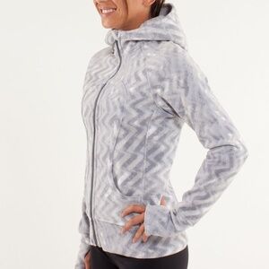 Lululemon Scuba Full Zip Hoodie Blazer Fossil/White